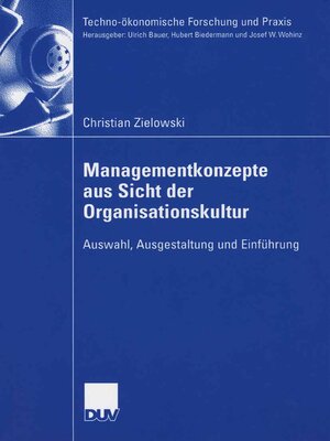 cover image of Managementkonzepte aus Sicht der Organisationskultur